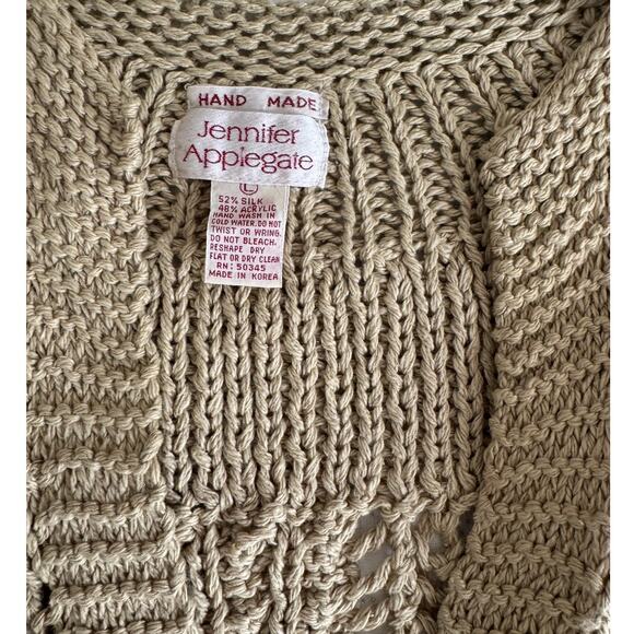 Vintage Handmade Jennifer Applegate Cardigan Size Large - Picture 7 of 9